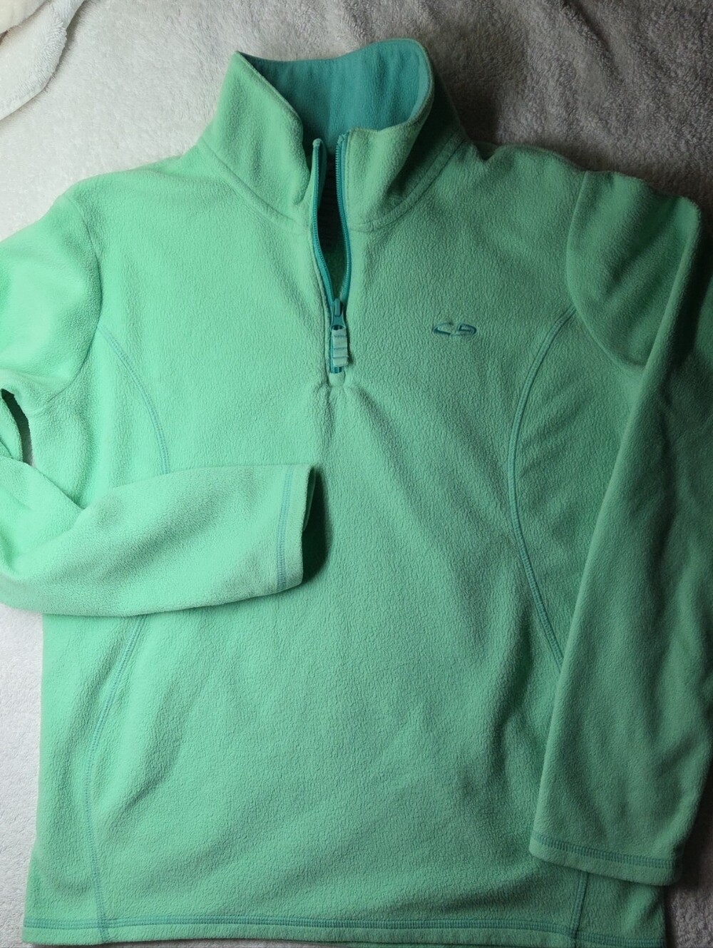 Champion Mint Green Half-Zip Fleece Pullover Girls XL 14/16